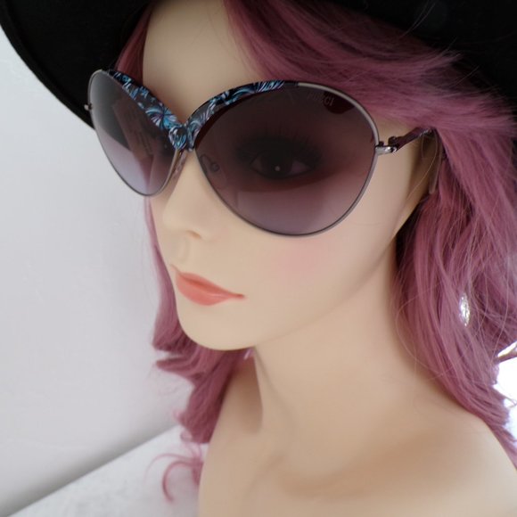 Pucci Abstract Print Rounded Cat Eye Shades, Oversized Novelty Summer - Picture 13 of 16